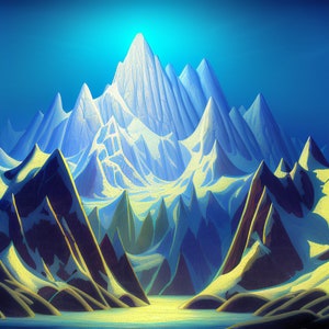 Mountain Landscape, Lawren Harris Inspired, Art Printable