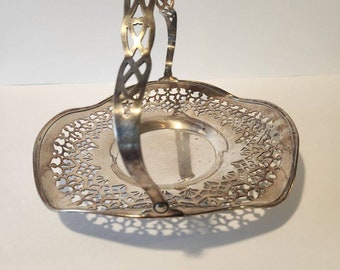 Antique SHEFFIELD 1880s Silver Plated Repoussé, Fruit / Bread Basket, Handled