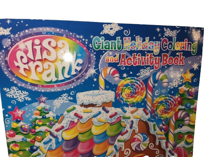 2 Vintage LISA FRANK Christmas Coloring Book s 5 Marked Pages Only - Etsy