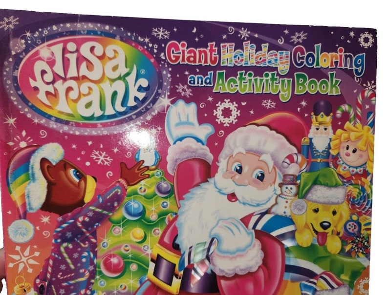 2 Vintage LISA FRANK Christmas Coloring Book s 5 Marked Pages Only - Etsy