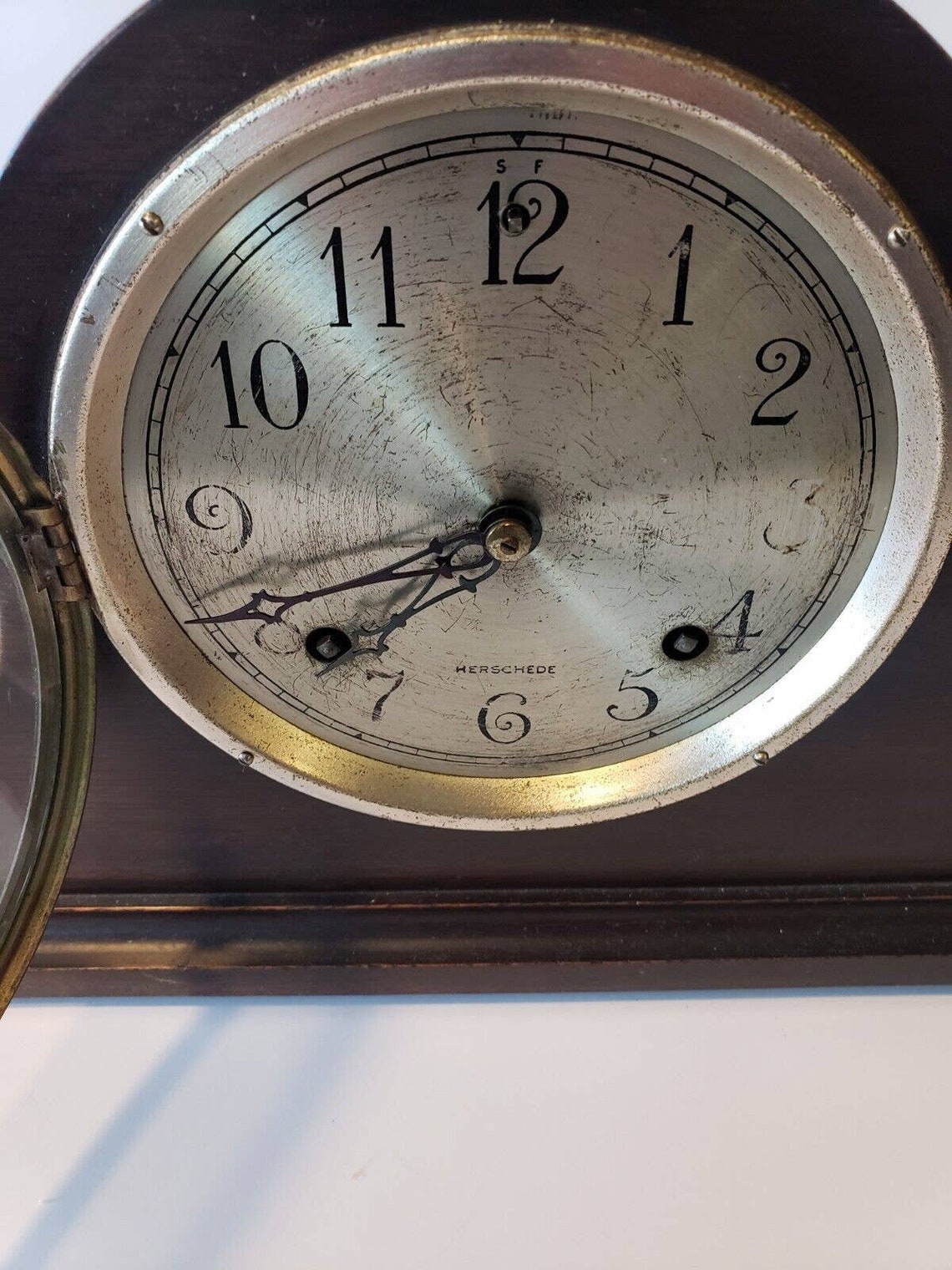 Antique Herschede Mantel Clock Etsy