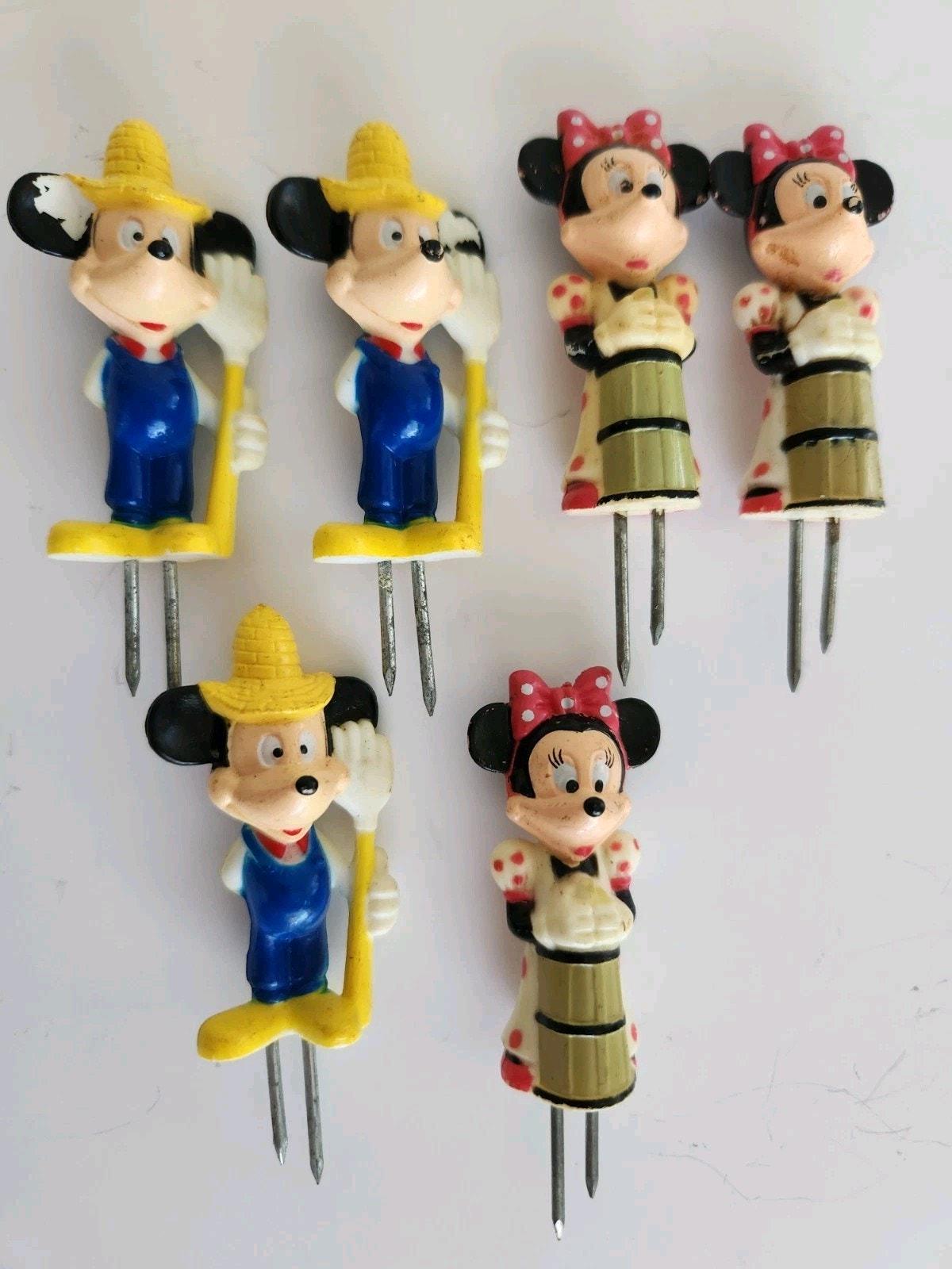 Vintage Disney Mickey Mouse & Minnie Mouse Corn on the Cob Holders