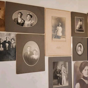 Lot of 11 Antique CDV Cartes de Visite Old Photographs Photos 1800's 1900's