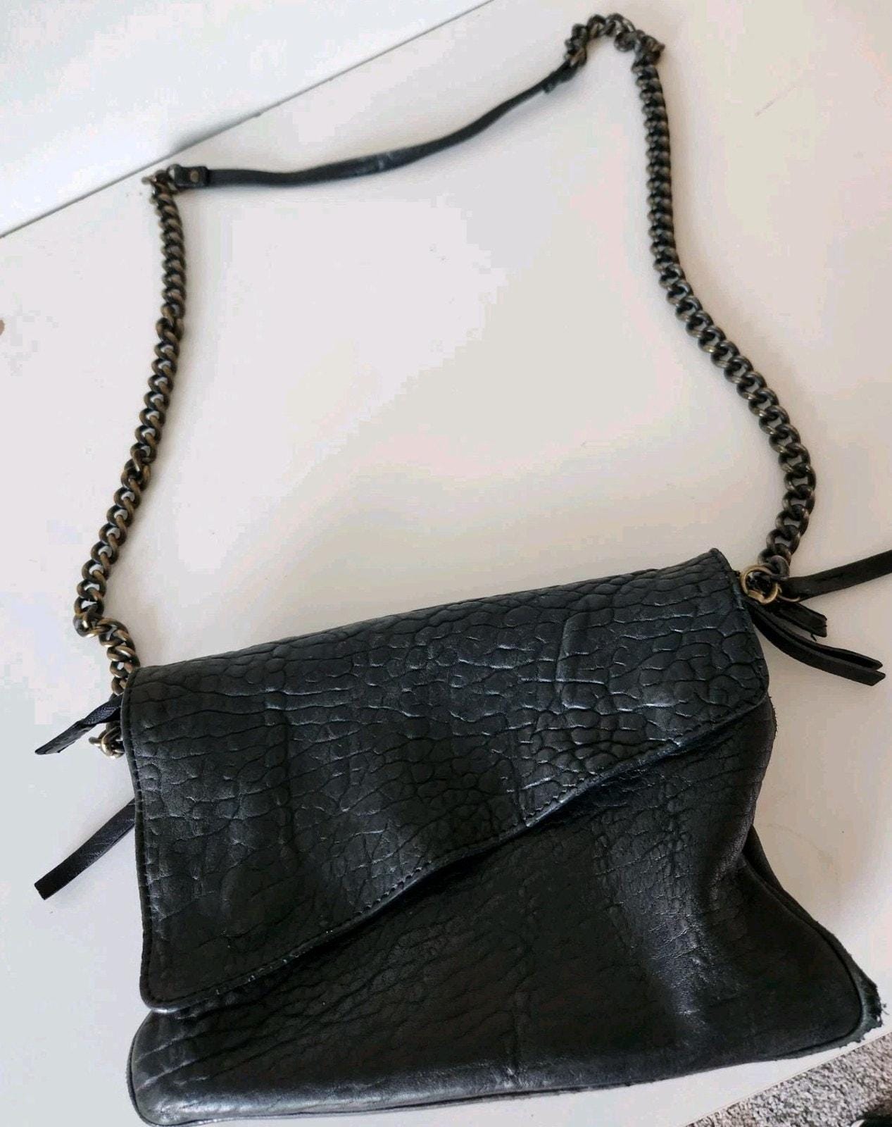Maxon Collection Black Women\'s Textured Leather Backpack/Sling Bag Made in Italy Backpack Black | Women main image 2
