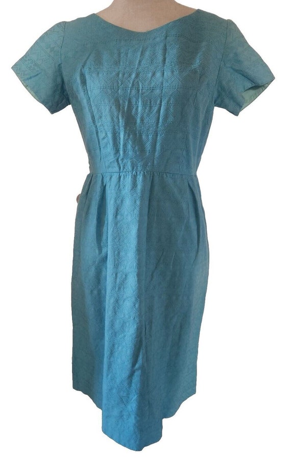 Vintage 1950's Tiffany Blue Summer Shirtwaist Hous