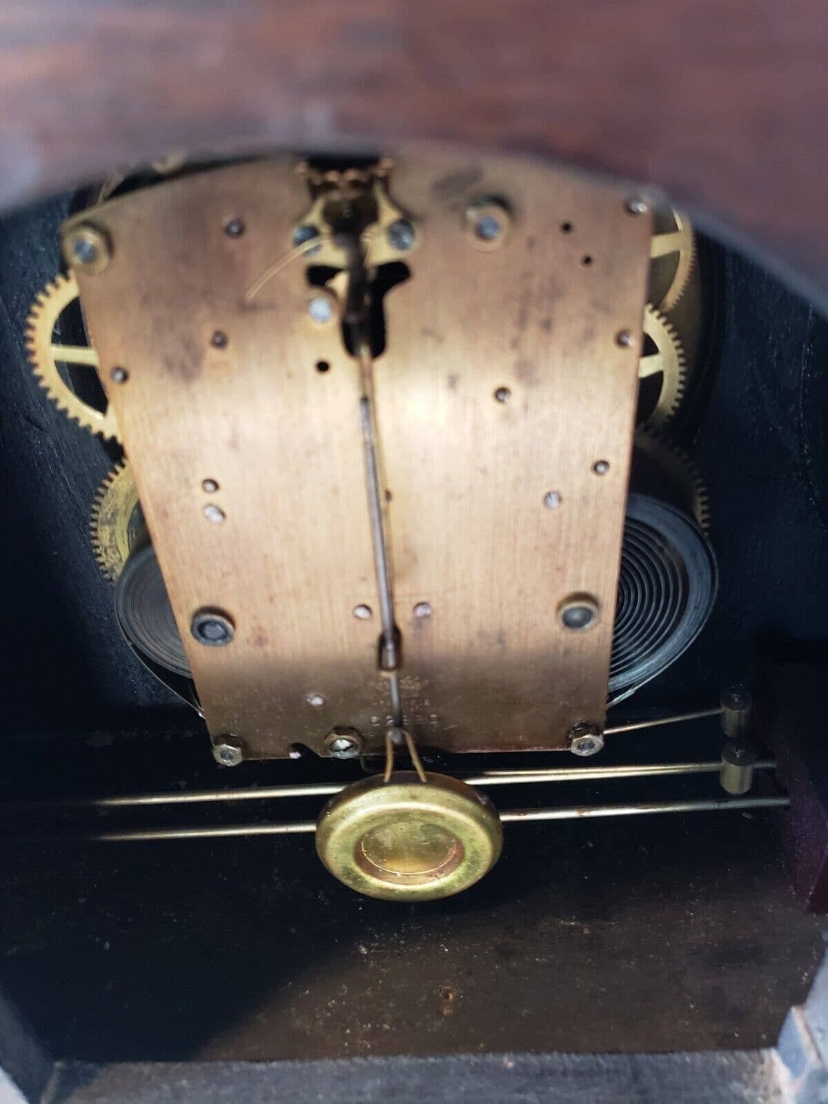 Antique Herschede Mantel Clock Etsy