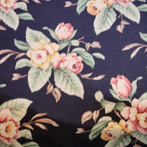 Vtg Ralph Lauren CHARLESTON French Country Floral Cottage Duvet Cover Black King