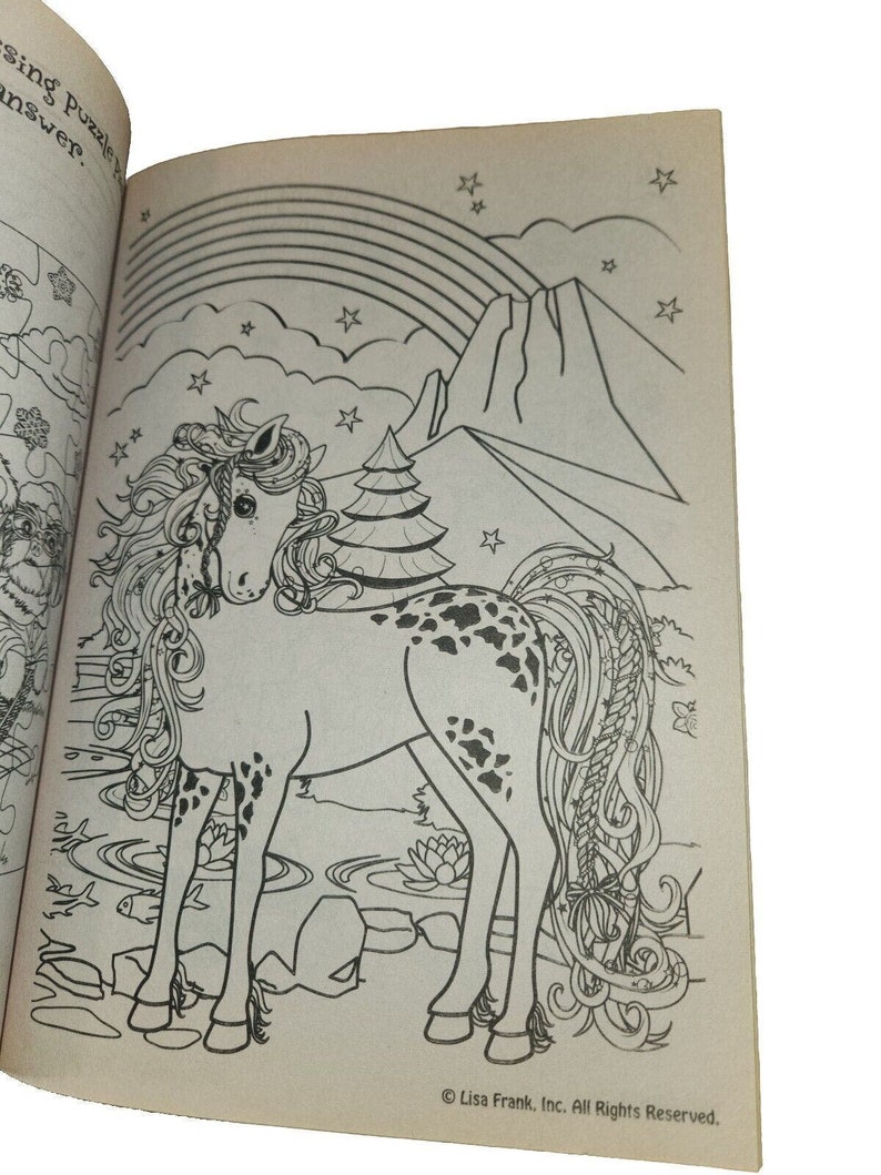 2 Vintage LISA FRANK Christmas Coloring Book s 5 Marked Pages Only - Etsy