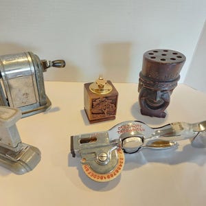 MCM Desk Accessories Lot Pen Holder Pencil Sharpener Retro Office Swingline