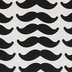 Black cardstock mustaches (21) 3.5&quot; x 1&quot; mustache party favors - 0020