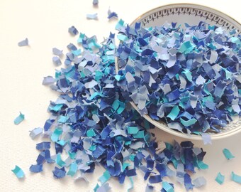 Blue confetti - Gender reveal - Blues table scatter - Shades of blue confetti - 0403