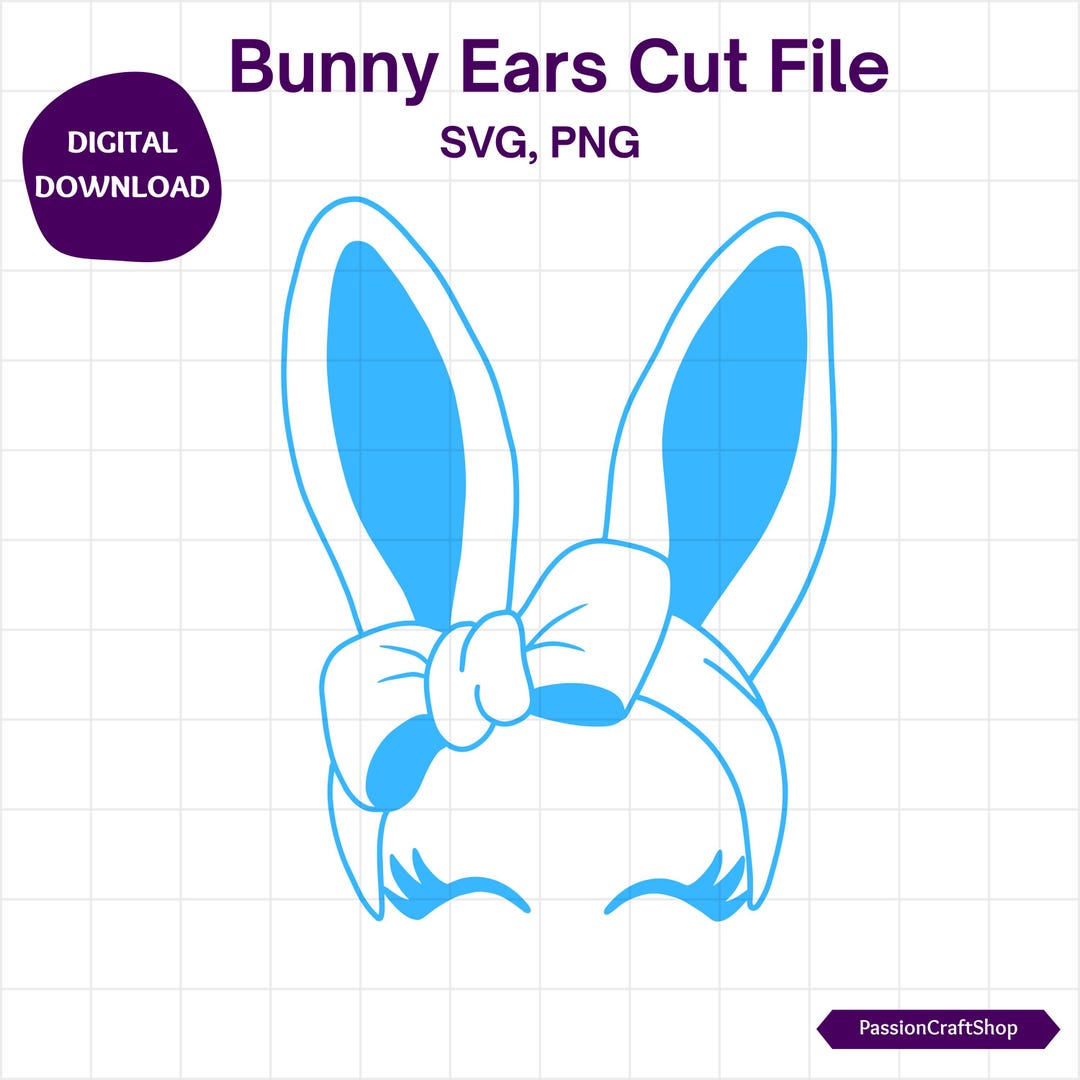 Bunny Ears Cut File, Easter SVG PNG (digital Download) - Etsy