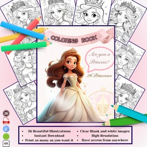 Coloring Book for Girls: Princesses: High Quality Illustrations, With  Gorgeous Beauty Fashion Style and Other Fabulous Designs, Coloring Book F  (Paperback)