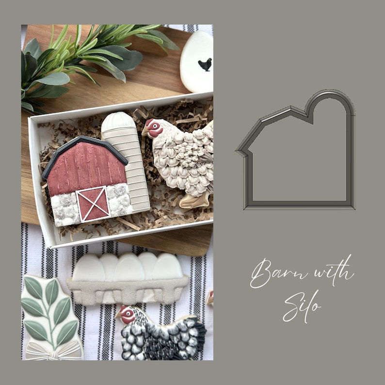 Barn With Silo - STL File - Etsy