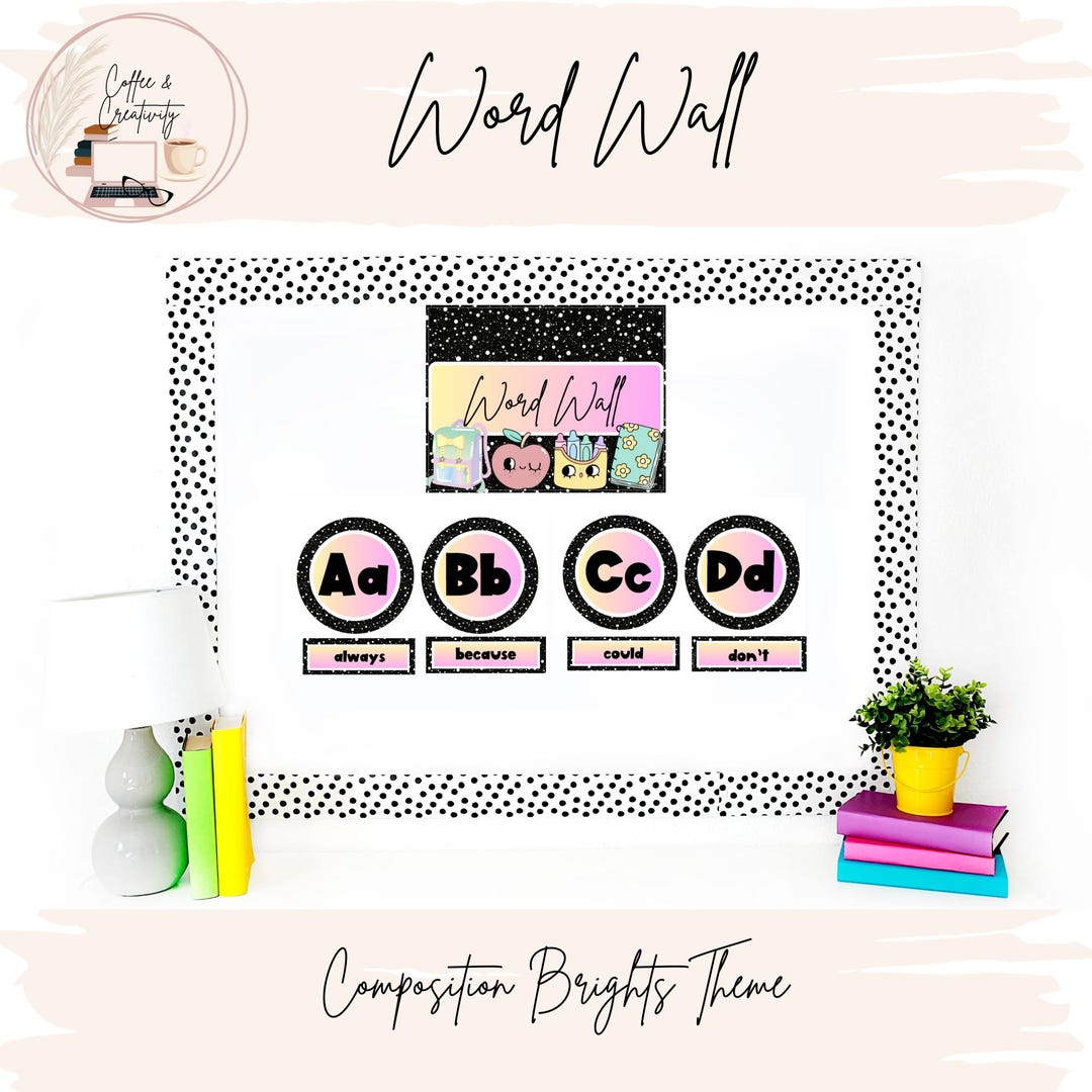 Composition Brights Word Wall - Etsy