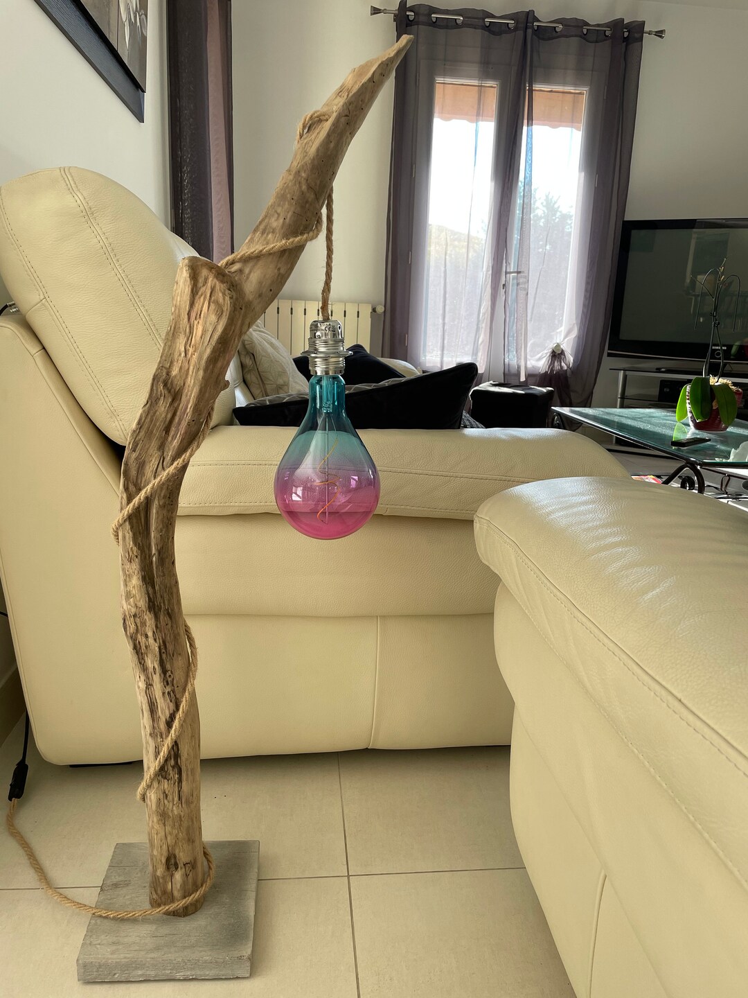 Lampe En Bois Flotté Naturel, Fait Main, Déco Flottante Unique Pour Salon