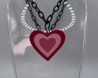 Layered heart necklace