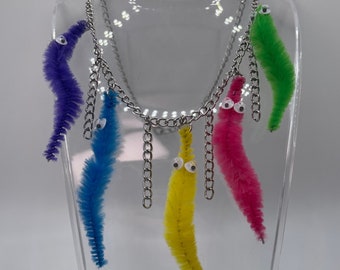 Worm on a string necklace