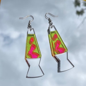 Lava lamp earrings