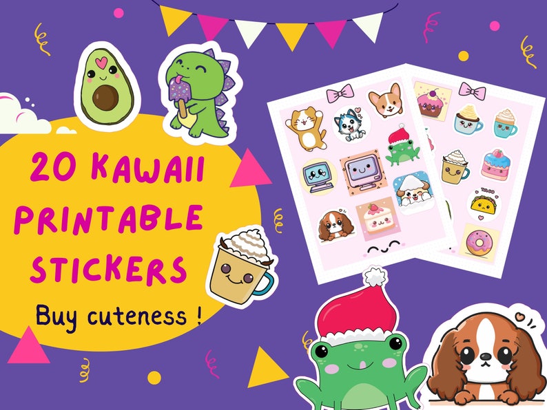 Korean Stickers Printable Sticker Kawaii Clipart Kawaii Cute Digital