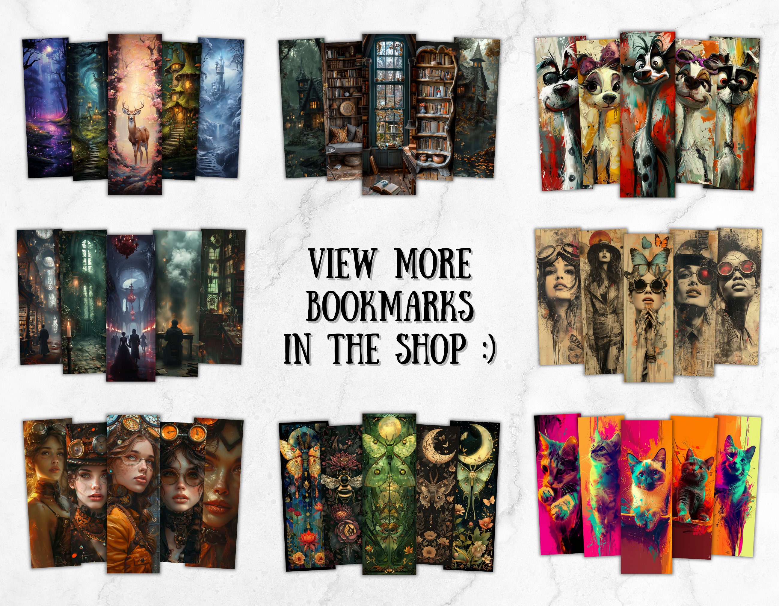 Gothic Witch Bookmarks, Bookmark Png, Bookmark Designs, Dark Printable ...