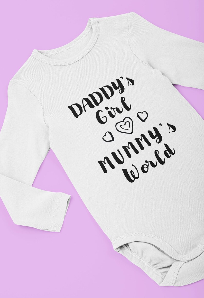 Daddys Girl Mummys World SVG Fathers Day Svg Mommy World Svg Little ...