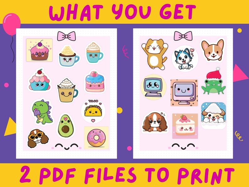 Korean Stickers Printable Sticker Kawaii Clipart Kawaii Cute Digital Stickers Cricut Stickers