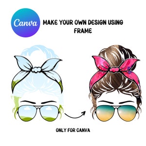 Canvas frames ||  Drag & Drop Canvas Frames || Canva Frame Template Editable Download || Customizable, Headband Sunglasses