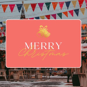 Cartão postal personalizado, tema de Natal, impressão personalizada, cartão postal digital, impressões sazonais, download festivo de Natal