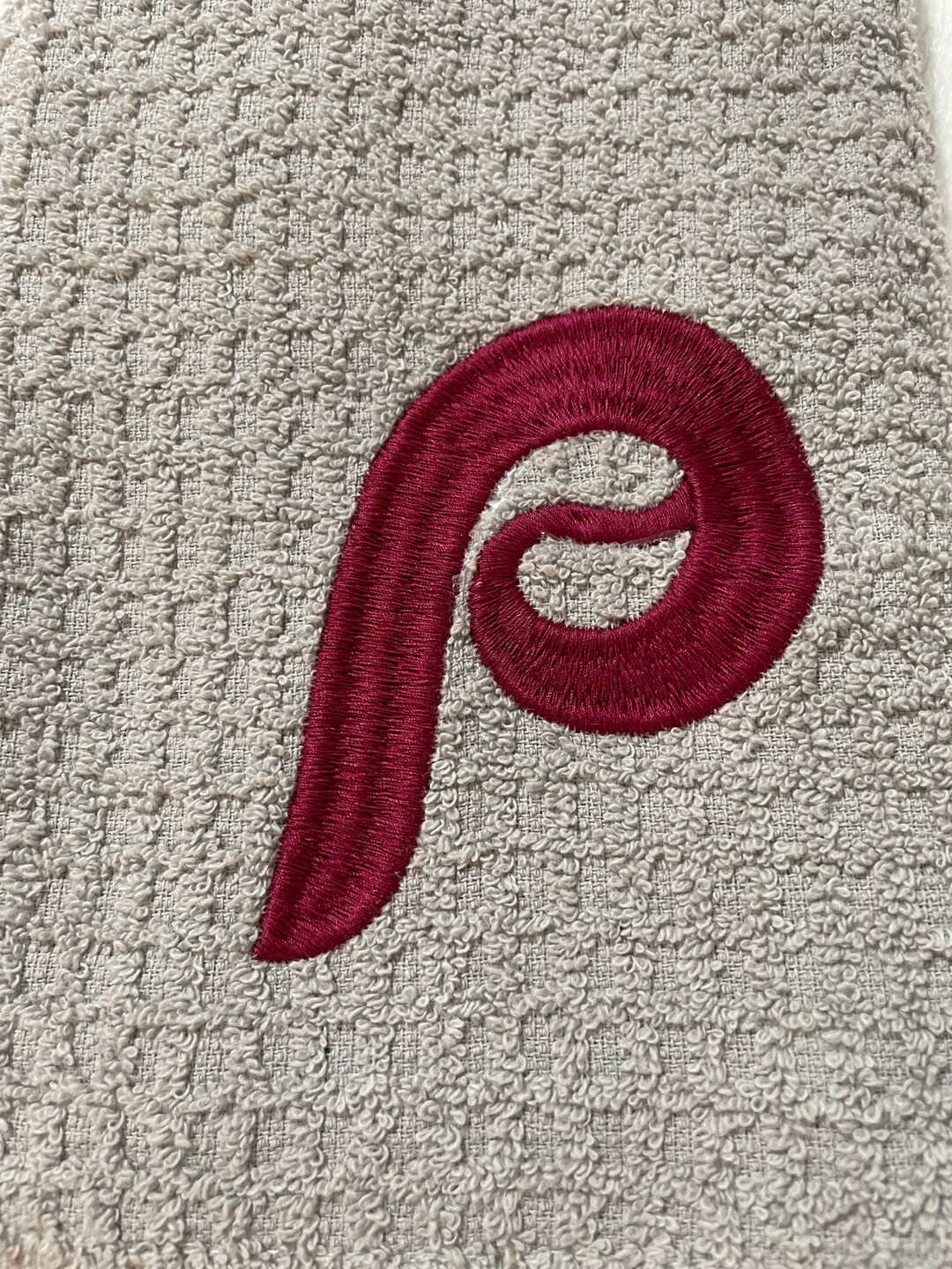 Embroidered Throwback Logo Philadelphia Phillies Towel Rally Towel Tea Towel Kitchen Golf Custom