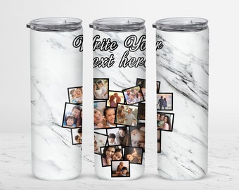 FAMILY PHOTOS TEMPLATE - Family Add Text Photos Wrap Tumbler, Sublimation Photos Template, - Downloadable Template