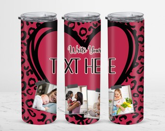 MOM PHOTOS TUMBLER - Mother's Day Photos Template, Downloadable Template Png, - Sublimation Photo Collage Template