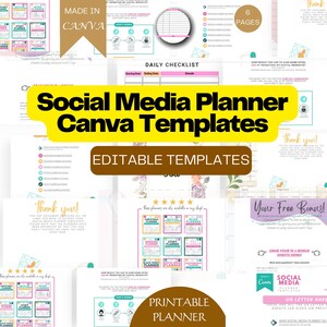 Social Media Planner | tiktok planner | Social media planner | instagram planner | Content planner | content organizer  | youtube planner