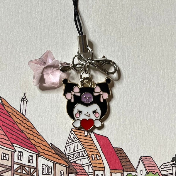 Cute Kuromi Star Phone Charm/Dust Plug. Nintendo switch charm. Steam deck charm. Kawaii. Pastel. Anime. Audio Jack Charm