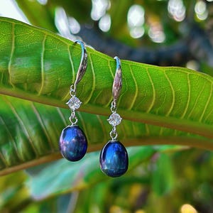 Elegant Sterling Silver Freshwater Pearl Hook Earrings