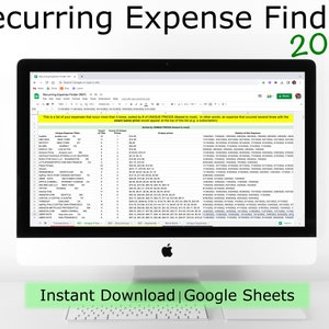 Recurring Expense Finder - Google Sheets