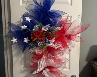 American Flag Cross Wreath