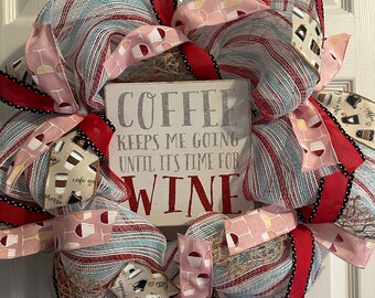 Coffee and wine wreath