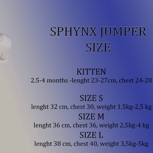 Sphynx jumper camiseta ropa de gato para gato sphynx imagen 2