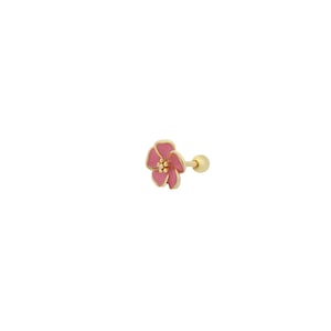 Hibiscus Cartilage Piercing 925 ct Sterling Silver