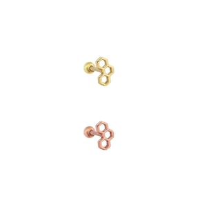 Honeycomb Tragus Cartilage Piercing 925 ct Sterling Silver Piercing