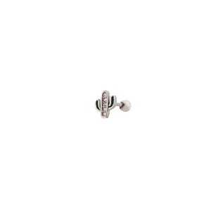 Cactus Tragus Cartilage Piercing 925 ct Sterling Silver