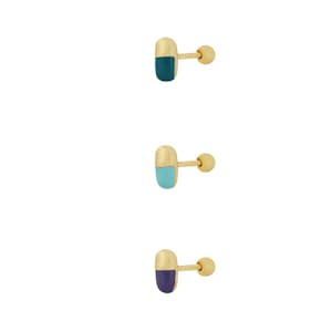 Pill Tragus Cartilage Piercing 925 ct Sterling Silver