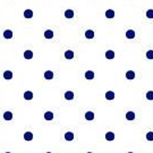 May include: A white background with a repeating pattern of dark blue circles.
