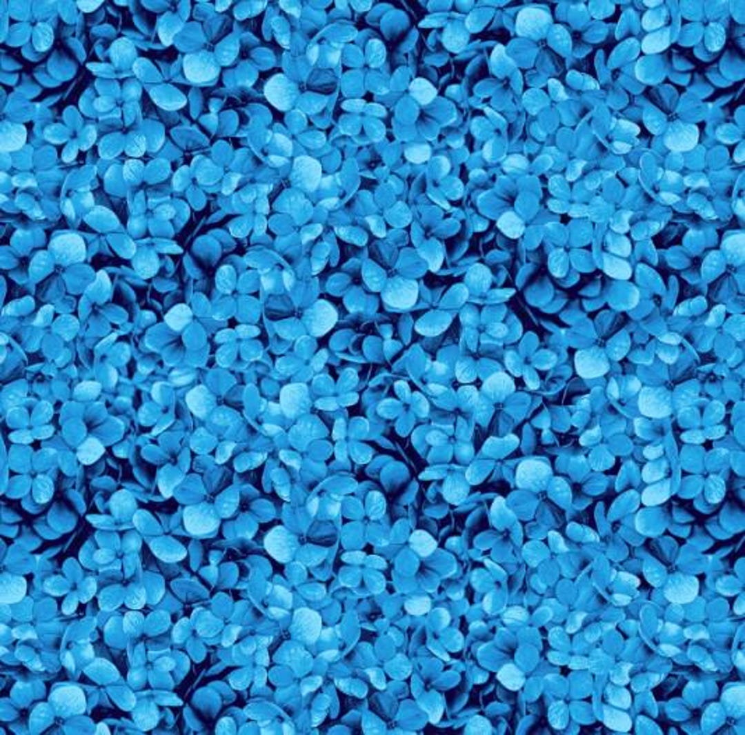 Packed Petals Blue Fabric Timeless Treasures Quilt Cotton CD3387 - Etsy