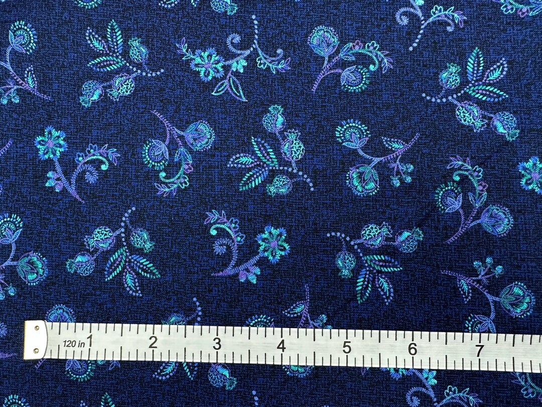Flower Toss on Dark Blue Fabric Timeless Treasures Quilt Cotton 3415 - Etsy