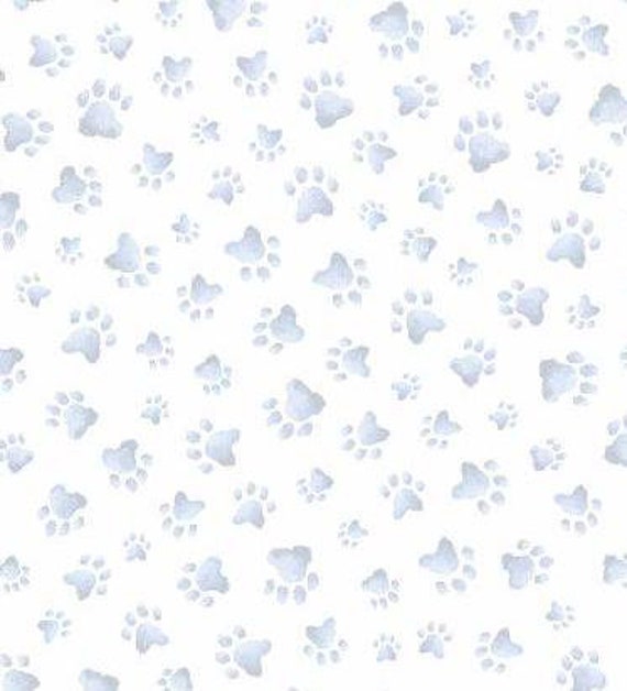 Whiskers and Paws Paw Prints in Blue Whiskers and Paws Paw Prints in Blue