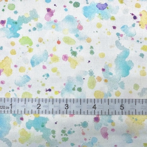 Wideback Fabric 108&quot; Wide Backing Sally&#39;s Speckles Turquoise Yellow P&B Textiles 5786TY