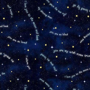 Fabric Words In The Sky Owl Always Love You Collection Timeless Treasures Quilt Cotton 3244