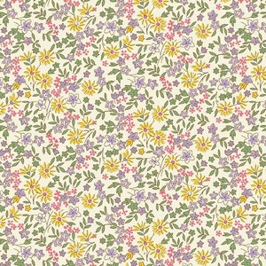 Wideback Fabric Aunt Grace Calico Flowers 30's 108 inch Wide Marcus Quilt Backing 360884D